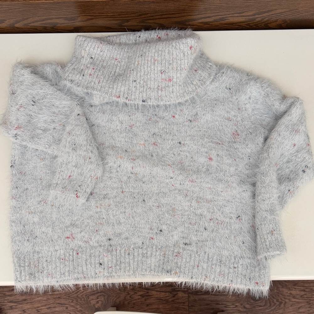 Lou & Grey Soft Speckled Cowl Neck Sweater